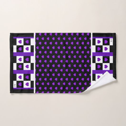 B&W Lila Hearbeating Badhandtuch Set (Handtuch)