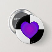 B&W Lila Hearbeating Button (Vorne & Hinten)