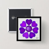 B&W Lila Hearbeating Button (Vorne & Hinten)