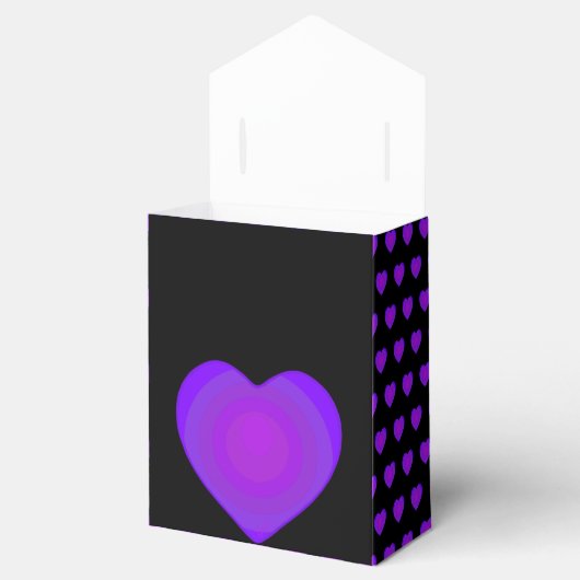 B&W Lila Hearbeating Geschenkschachtel (Geöffnet)