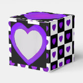 B&W Lila Hearbeating Geschenkschachtel (Vorderseite)
