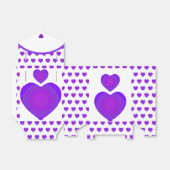 B&W Lila Hearbeating Geschenkschachtel (Ungefaltet)