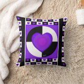 B&W Lila Hearbeating Kissen (Decke)
