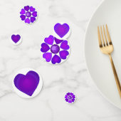 B&W Lila Hearbeating Konfetti (Gruppe)