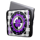 B&W Lila Hearbeating Laptopschutzhülle (Vorderseite Links)