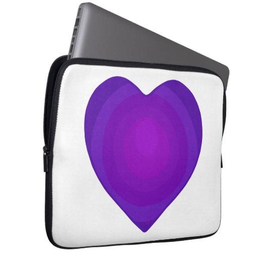 B&W Lila Hearbeating Laptopschutzhülle (Vorne Rechts)