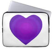 B&W Lila Hearbeating Laptopschutzhülle (Vorderseite)
