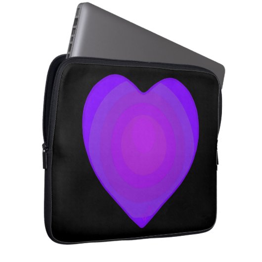B&W Lila Hearbeating Laptopschutzhülle (Vorne Rechts)