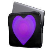 B&W Lila Hearbeating Laptopschutzhülle (Vorderseite Links)