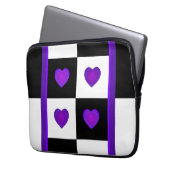 B&W Lila Hearbeating Laptopschutzhülle (Vorderseite Links)