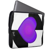 B&W Lila Hearbeating Laptopschutzhülle (Vorne Rechts)