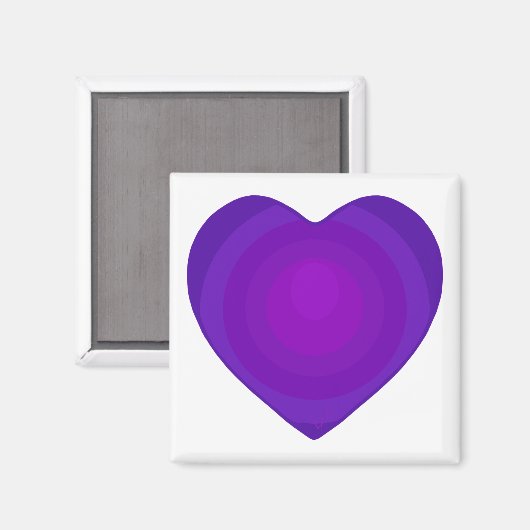 B&W Lila Hearbeating Magnet (Vorderseite/Rückseite)