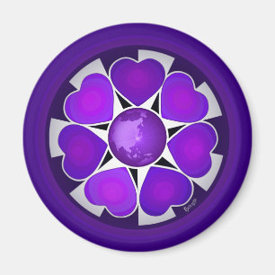 B&W Lila Hearbeating Magnet