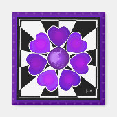 B&W Lila Hearbeating Magnet (Vorne)