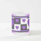 B&W Lila Hearbeating Mattglastasse (Mittel)