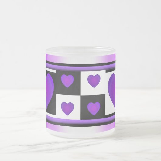 B&W Lila Hearbeating Mattglastasse (Mittel)