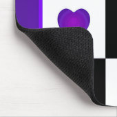 B&W Lila Hearbeating Mousepad (Ecke)