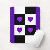 B&W Lila Hearbeating Mousepad (Mit Mouse)