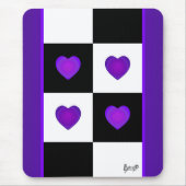 B&W Lila Hearbeating Mousepad (Vorne)