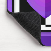 B&W Lila Hearbeating Mousepad (Ecke)