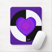 B&W Lila Hearbeating Mousepad (Mit Mouse)