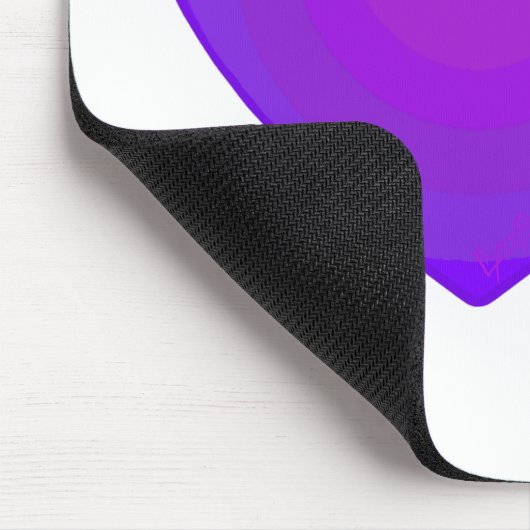 B&W Lila Hearbeating Mousepad (Ecke)