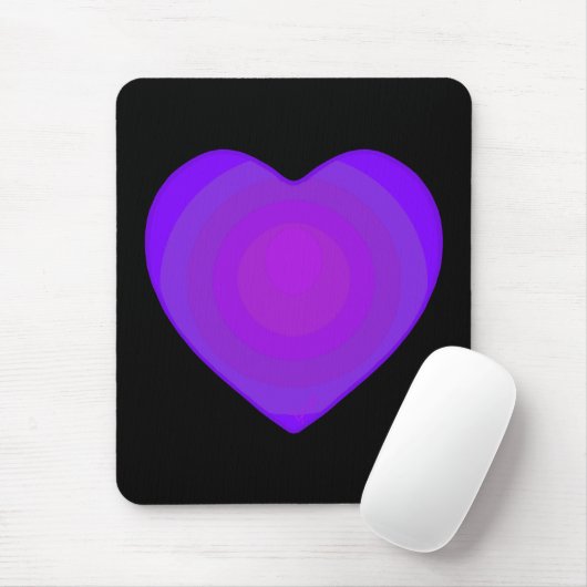 B&W Lila Hearbeating Mousepad (Mit Mouse)