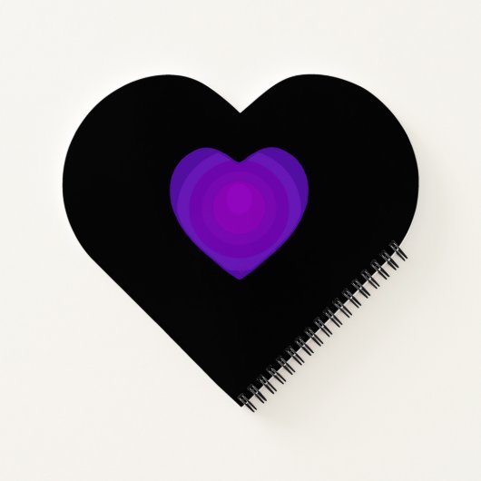 B&W Lila Hearbeating Notizblock (Rückseite)