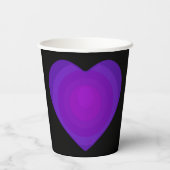 B&W Lila Hearbeating Pappbecher (Rückseite)