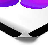 B&W Lila Hearbeating Poster (Ecke)