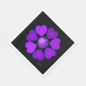 B&W Lila Hearbeating Serviette (Ecke)