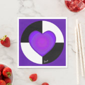 B&W Lila Hearbeating Serviette (Beispiel)