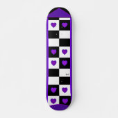B&W Lila Hearbeating Skateboard (Vorne)