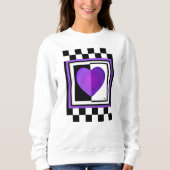 B&W Lila Hearbeating Sweatshirt (Vorderseite)