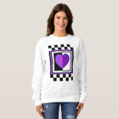B&W Lila Hearbeating Sweatshirt (Vorne ganz)