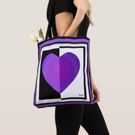 B&W Lila Hearbeating Tasche (Von Nahem)