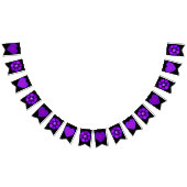 B&W Lila Hearbeating Wimpelkette (Alle)