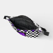 B&W lila Herzen schlagen Bauchtasche (Offen)