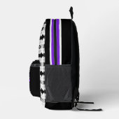 B&W lila Herzen schlagen Bedruckter Rucksack (Rechts)