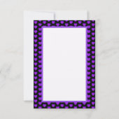 b&w Lila Herzen schlagen Dankeskarte (Rückseite)