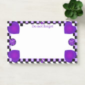 B&W lila Herzen schlagen Post-it Klebezettel (Büro)