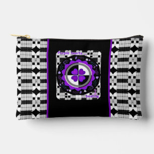 B&W lila Herzen schlagen Zubehörtasche