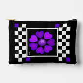 B&W lila Herzen schlagen Zubehörtasche (Vorderseite)