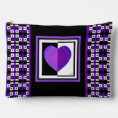 B&W lila Herzen schlagen Zubehörtasche (Vorderseite)