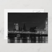 B&W London Postkarte (Vorne/Hinten)