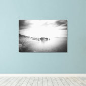 B&W long exposure of a beach in Rabac, Croatia Leinwanddruck (Insitu (Holzboden))