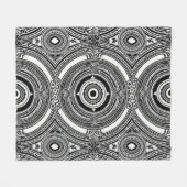 B&W Medallion Motif Fleecedecke (Vorderseite (Horizontal))