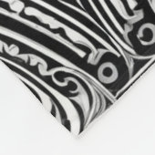 B&W Medallion Motif Fleecedecke (Ecke)