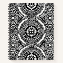 B&W Medallion Motif Notizblock