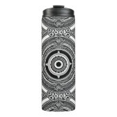 B&W Medallion Motif Thermosbecher (Vorderseite)